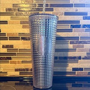 Starbucks Metallic Textured Tumbler with Straw